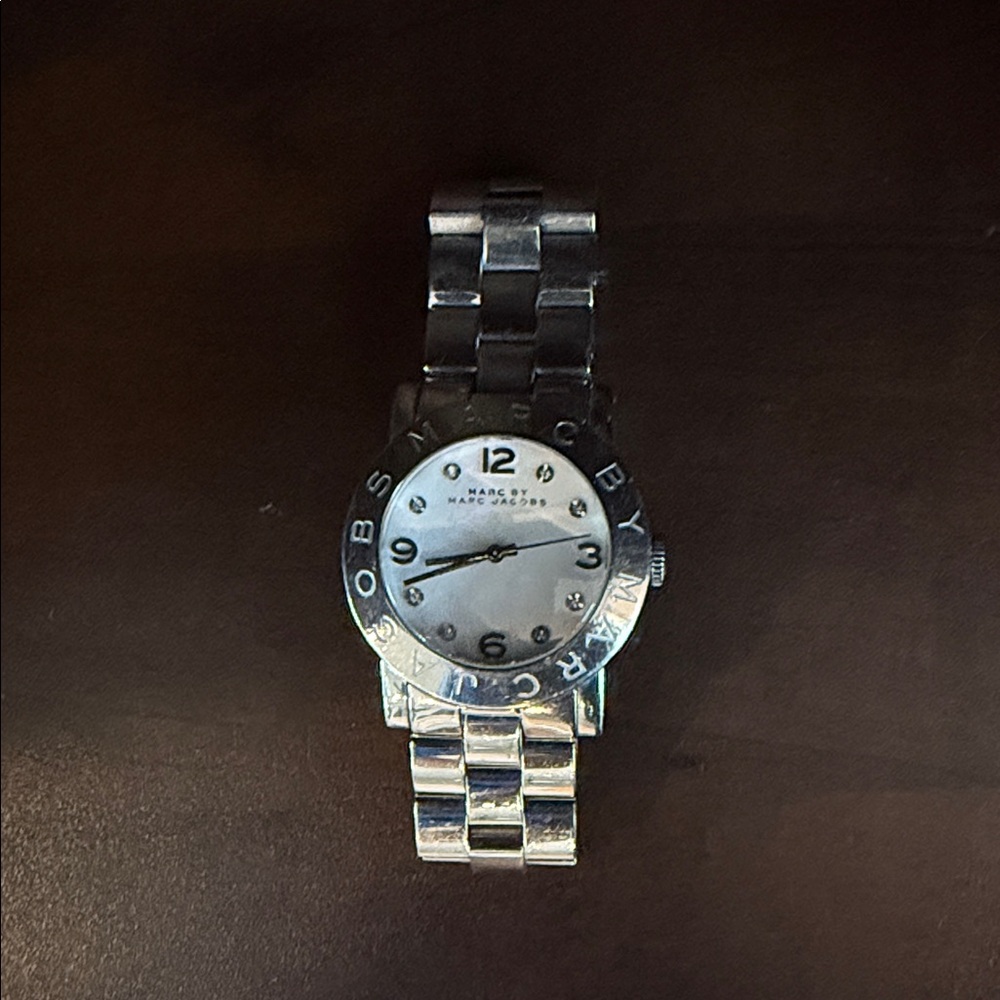Marc Jacobs Silver and Black Men's Watch